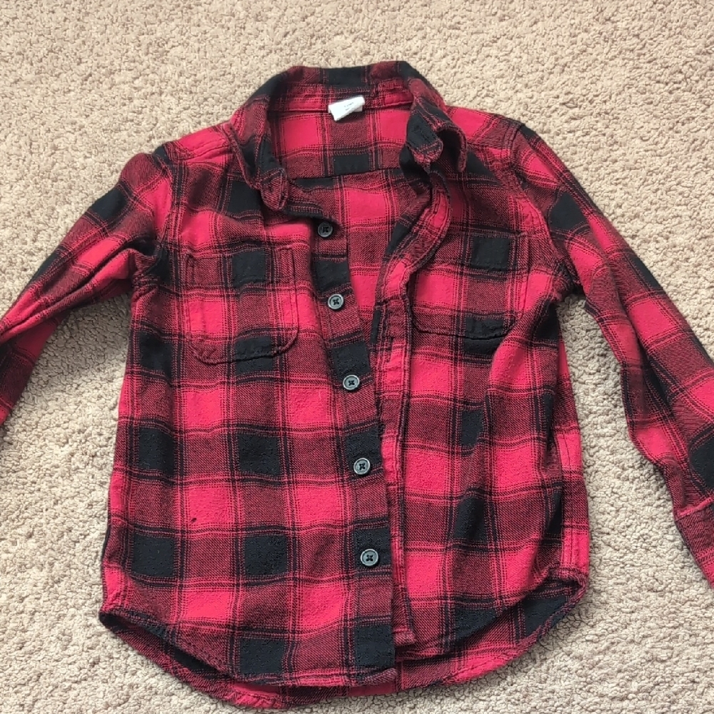 Kids Gap Buffalo Plaid Long Sleeve Shirt
